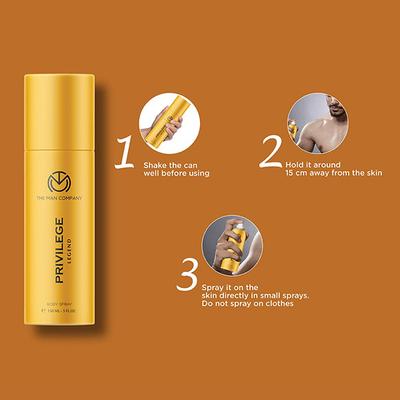 The Man Company Privilege Deodorants for Men - Legend & Intense (150ml X 2) 1's - Men Perfumes (Edt/Edp)