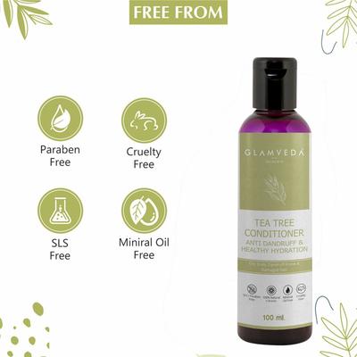 Glamveda Anti Dandruff and Healthy Hydration Tea Tree Conditioner 100 ml - Conditioners