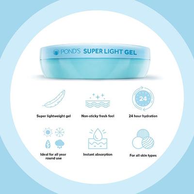 Pond's Super Light Gel Hydrated Glow Hyaluronic Acid And Super Light 25ml - Face Moisturizers