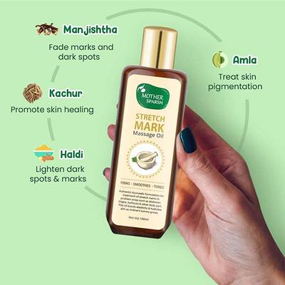 Mother Sparsh Stretch Mark Massage Oil 100 ml - Massage Oils