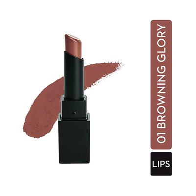 SUGAR Cosmetics Nothing Else Matter Longwear Lipstick - 01 Browning Glory 3.2gm - Lipsticks