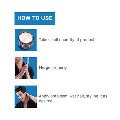 Ustraa Hair Wax Strong Hold for Men - Matte Look 100 gm - Hair Gels & Waxes