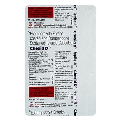 CHEXID D 30/40mg Capsule 10's - Ulcer/Reflux/Flatulence-Aaa