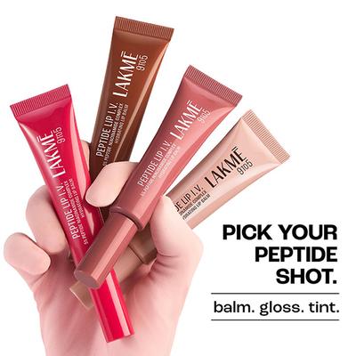 Lakme Peptide Lip IV, Hydrating Lip Balm, Peptalk Pink 10 g - Lip Balms