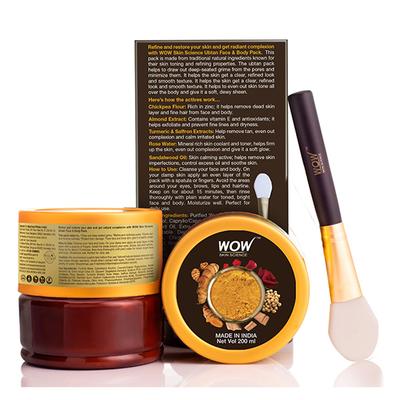 Wow Life Science Ubtan Face & Body Pack 200 ml - Face Packs