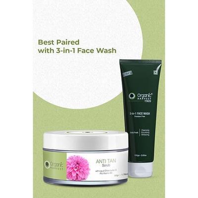 Organic Harvest Anti Tan Face Scrub 50 gm - Scrubs & Exfoliants