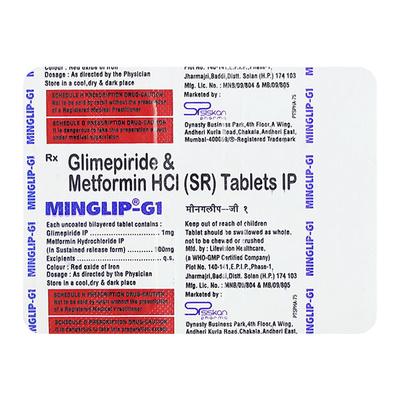 MINGLIP G 1 Tablet 10's - Diabetes-Ant
