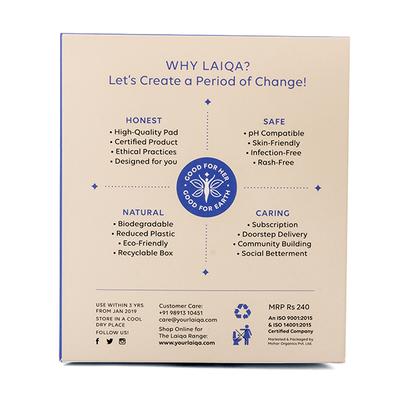 LAIQA Premium Cosyfluff Night Pads XL (Pack of 2 X 10) - Sanitary Napkins