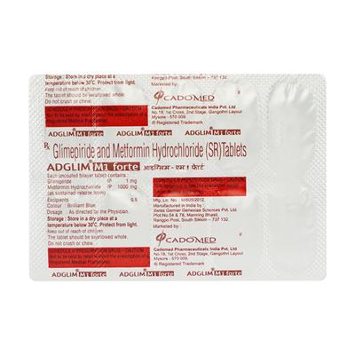 Adglim M1 Forte Tablet 10'S - Diabetes-Ant