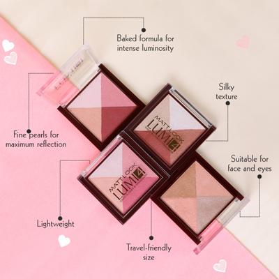 Matt Look Lumi 4 Glow Baked Blusher & Highlighter With Radiant Shine, Cherry Pop-06 7.5 gm - Highlighters & Illuminators