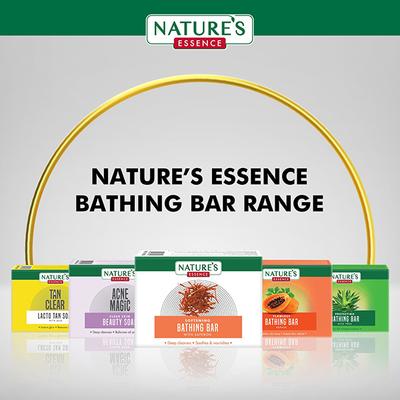 Nature's Essence Softening Bathing Bar With Saffron 75 gm - Soaps