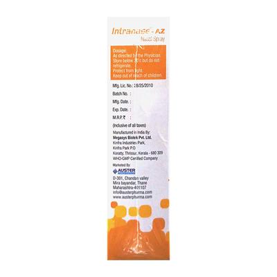 INTRANASE AZ WITH SWEET TASTE 70md Nasal Spray 9.8ml - Nasal Congestion-Nas