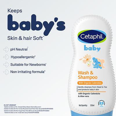 Cetaphil Baby Gentle Wash with organic calendula 230 ml - Baby Body Wash