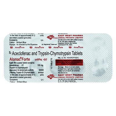 Alonac Forte 100mg Tablet 10'S - Pain relief-Nsa