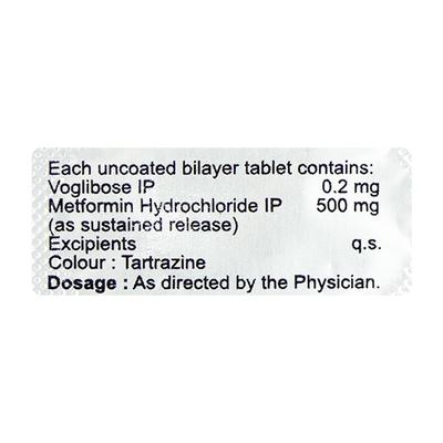 Vogligress M 0.2/500mg Tablet 10'S - Diabetes-Ant