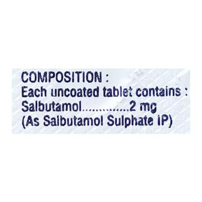 Salbetol 2mg Tablet 10'S - Asthma/COPD-Ast