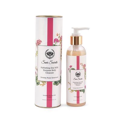 Seer Secrets Hydrating Soy Milk Enzyme Body Cleanser - Smoky Rose Geranium 200 ml - Lotions & Creams