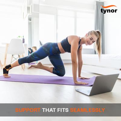 Tynor Ankle Support (Neoprene) (UN) - Black & Orange - Knee/Ankle/Leg/Foot Supports
