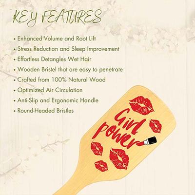 Allure Personalised Paddle Hair Brush Girl Power Print 1's - Hair Brushes