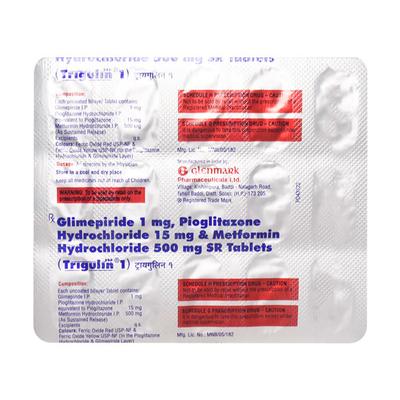 Trigulin 1mg Tablet 15'S - Diabetes-Ant