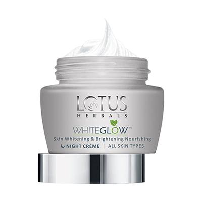 Lotus Herbals Whiteglow Skin Whitening & Brightening Nourishing Night Creme 40 Gm - Night Cream