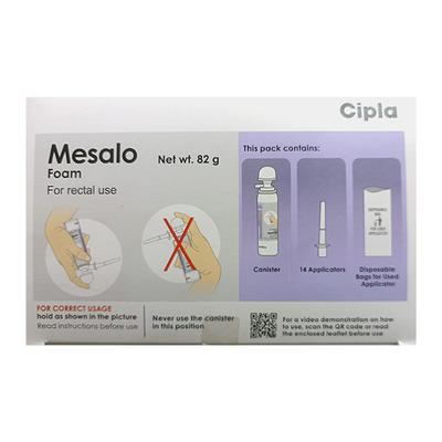Mesalo Foam 82Gm - Ulcerative Colitis/Bowel Inflammatory Disease-GIT
