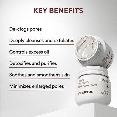 Innisfree Super Volcanic Pore Clay Mask 100 ml - Masks & Peels