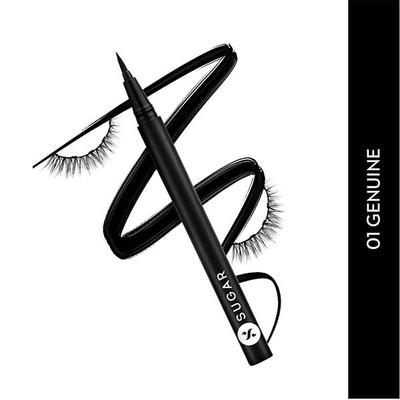 Sugar Cosmetics Maximeyes Drama Magnetic Eyelashes And Eyeliner - 01 Genuine - Subtle And Elegant (Natural-Looking) 3 ml - Eyeliners