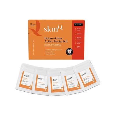 SkinQ Glow & Detan DIY Active Facial Kit - Single Use 25 ml - Facial Kits