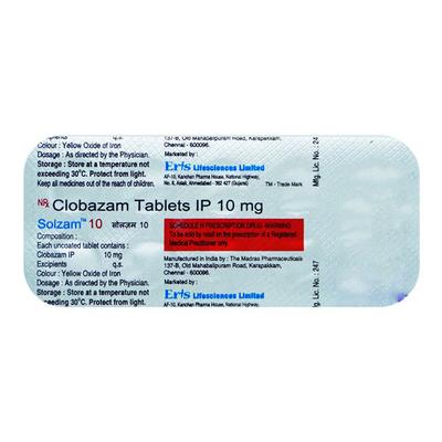 Solzam 10mg Tablet 10'S - Anxiety-Anx