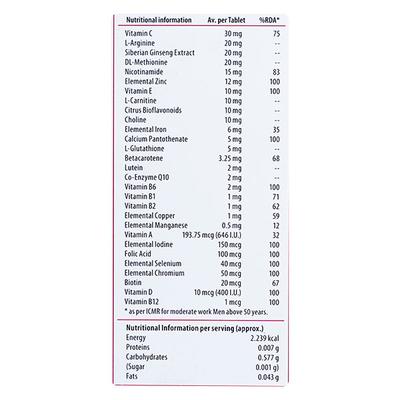 Wellman 50+ Tablet 10'S - Supplements-Vam