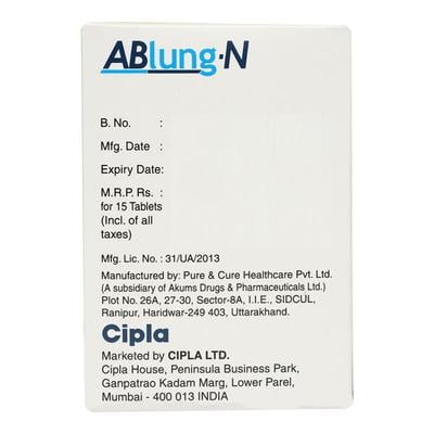 ABLUNG N Tablet 15's - Asthma/COPD-Ast