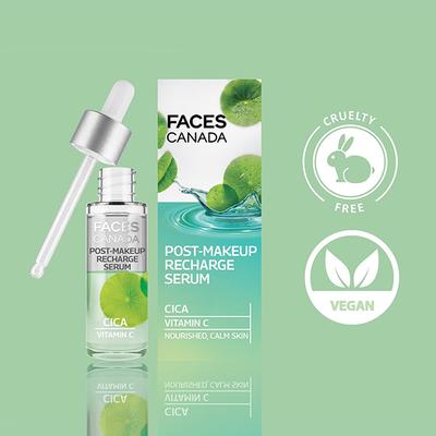 Facescanada Post-Makeup Recharge Serum Cica Vitamin C Nourished, Calm Skin 27ml - Face Serum