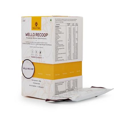 WelloTree Wello Recoop Protein Powder - Mango Flavour (Pack Of 6 x 18g) 1s - Protein Drink
