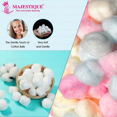 Majestique Natural Cotton Ball for Make-Up FC69 Nail Polish Removal 50 Pcs - Color May Vary 1's - Nail Polish