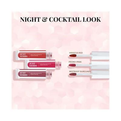 Just Herbs, Herb - Enriched Matte Liquid Lipstick Kit 6ml 3's - Liquid Lipsticks