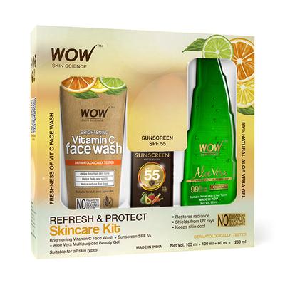 WOW Skin Science Summer Skin Care Face Kit 260 ml - Face Wash & Cleansers