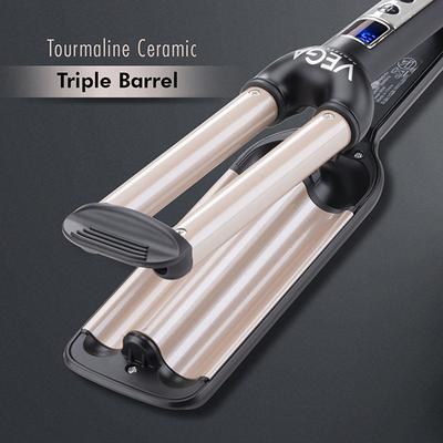VEGA Professional Pro Wave Triple Barrel Hair Styler, (VPPMS-03) 1's - Rollers & Curlers
