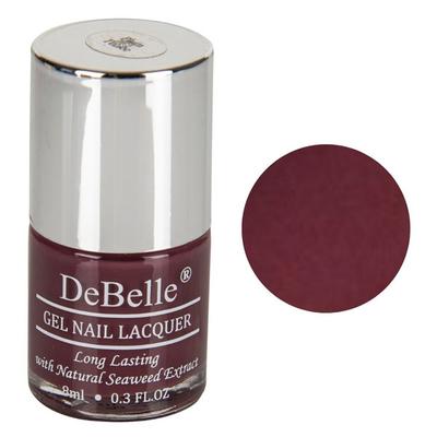 DeBelle Gel Nail Lacquer Plum Toffee Plum Maroon Nail Polish 8 ml - Nail Polish