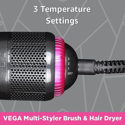 Vega 2 In 1 Multi Styler Hair Brush and Dryer, Keratin Infused Coating and Anti-Static Bristles, VHSD-01 620 gm - Hair Dryers