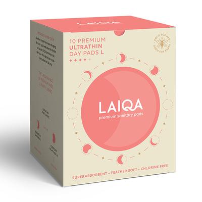 LAIQA Premium Ultrathin Day Pads L (Pack of 3 X10) - Sanitary Napkins