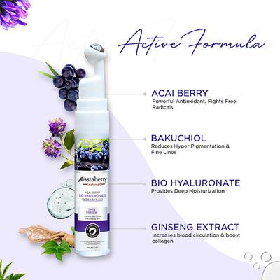 Astaberry Indulge Acai Berry Bio Hyaluronate Under Eye Gel for Skin Renew -Improve Dark Circles 15 ml - Under Eye Creams & Serums