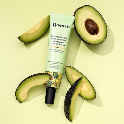 Quench Botanics Bravocado Daily Defense Tinted Sunscreen SPF 50 PA+++ (Light) 50 ml - Face Sunscreen