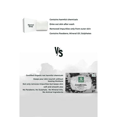 Organic Harvest Charcoal Bathing Bar 125 gm - Shower Gels & Body Wash