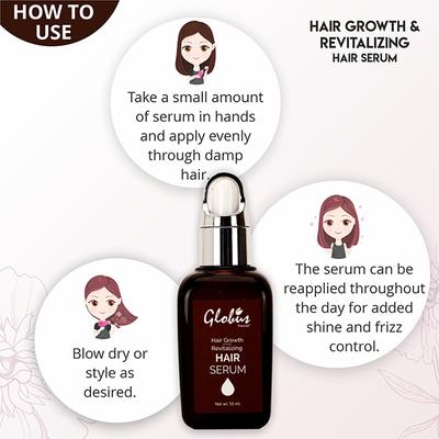 Globus Naturals Hair Growth & Revitalizing Hair Serum 50 ml - Hair Serums