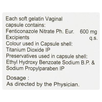 FENTISPOR Vaginal Capsule 1's - Fungal Infections-Pre