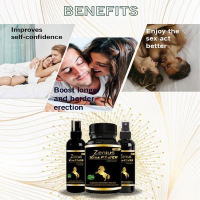 Zenius Xtra Power Booster Oil 50 ml + Xtra Power Capsule 60 's + Xtra Power Intimate Gel 50 ml 1's - Other Supplements