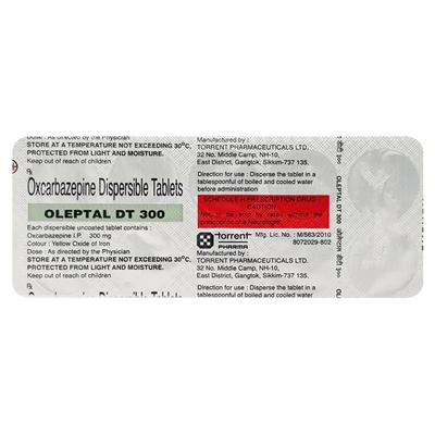 Oleptal DT 300mg Tablet 10'S - Epilepsy/Convulsion-Ant