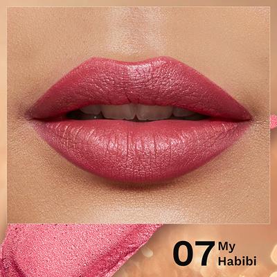 Pilgrim Glitter Lipstick My Habibi-07 Luxurious 3-D Glitter Formula With Matte Finish pink 4.2 g - Lipsticks
