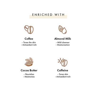 mCaffeine Naked & Raw Latte Coffee Bathing Bar Soap for Moisturization with Almond Milk 100 gm - Shower Gels & Body Wash